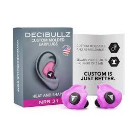 Decibullz  Custom Moldable Earplugs, NRR 31 Pink image 0