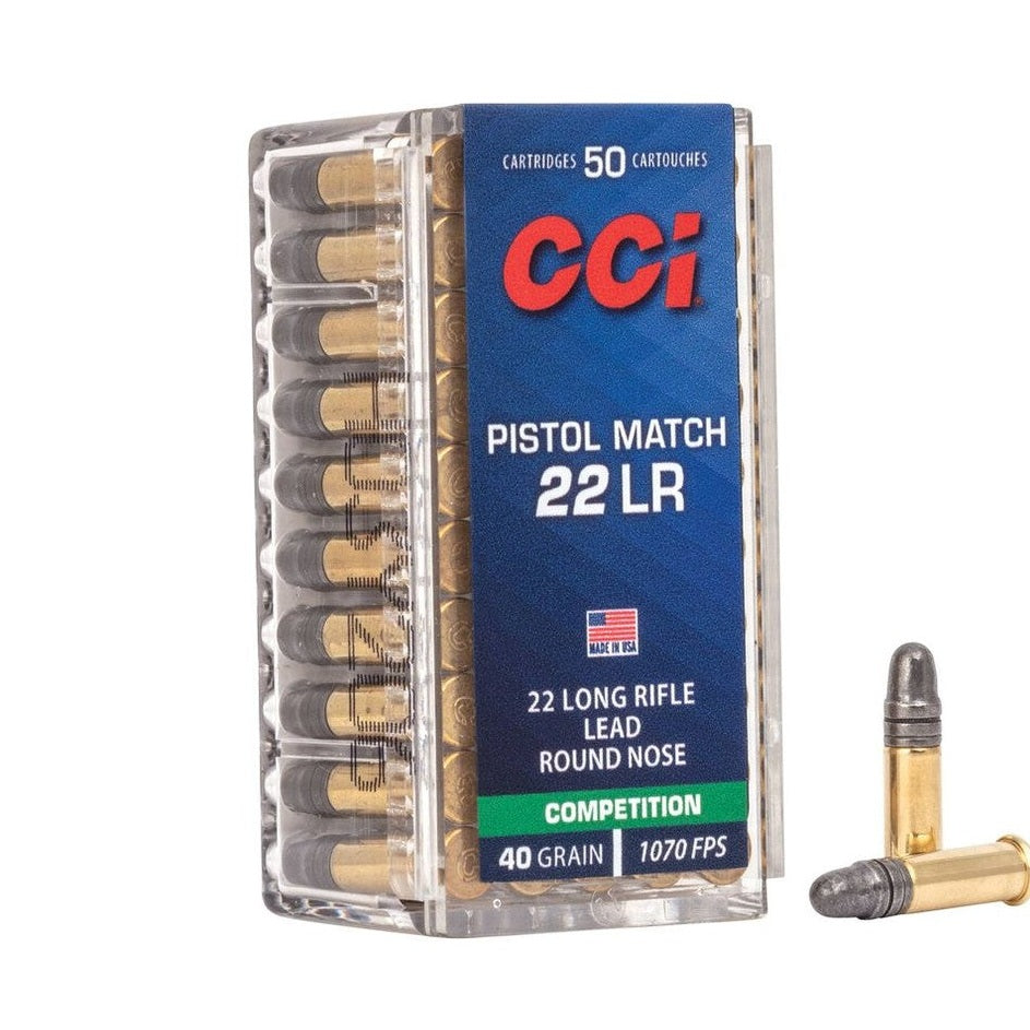 CCI 0051 Pistol Match 22 LR, LRN, 40 Grains, 50 image 0