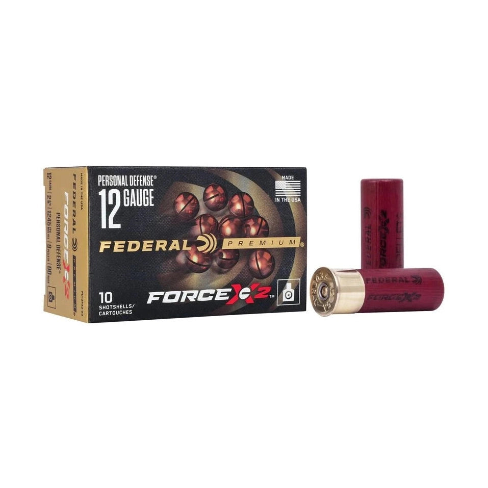 Federal 00 Force X2 Buckshot, 12 Ga, 2-3/4'', 9 Pellets image 0