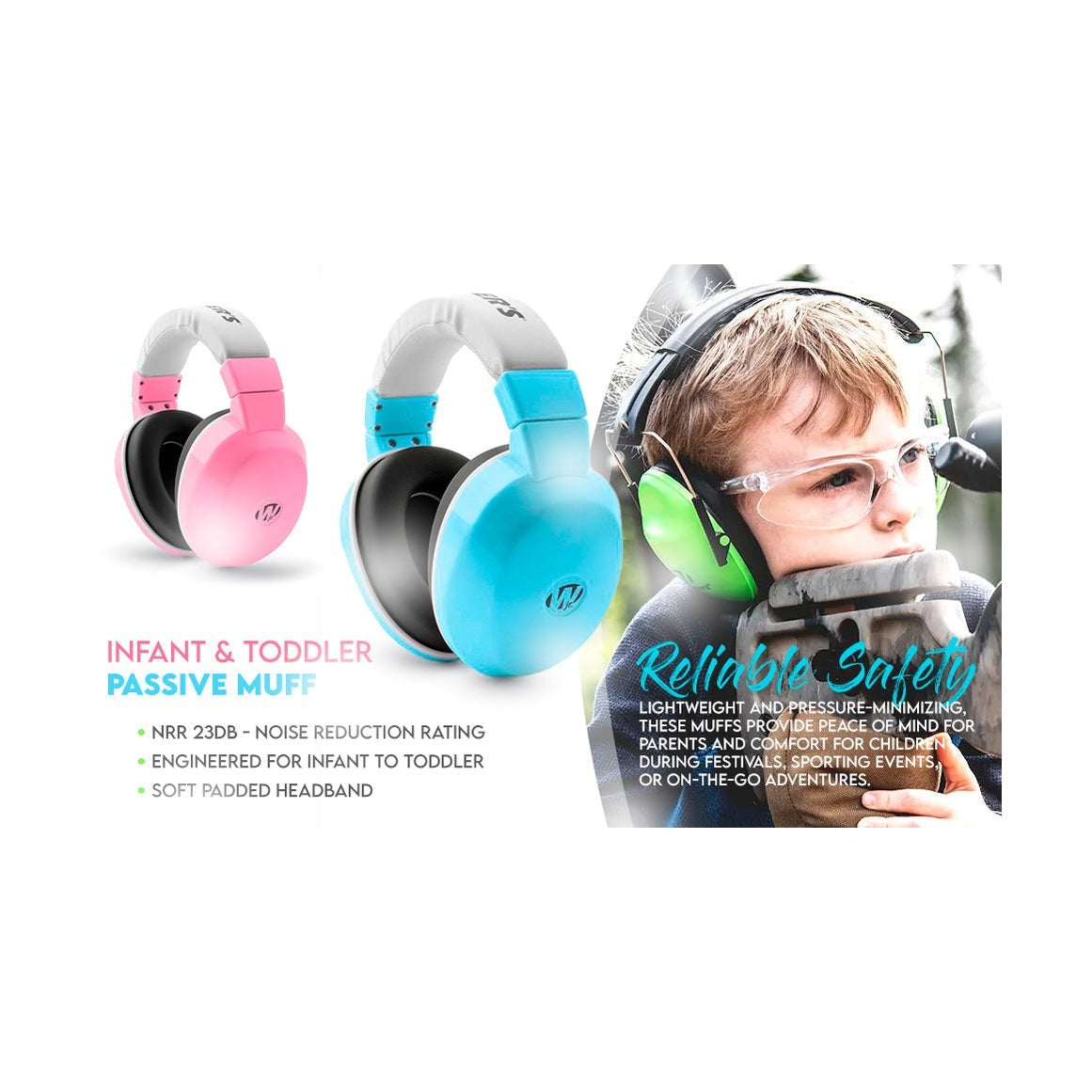Walker's  Infant To Toddler Passive Muff - Baby Blue image 1