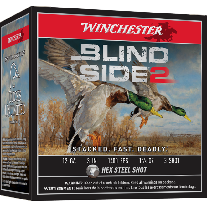 Winchester Blind Side 2 - 12GA 3" #3 1 3/8oz Steel Shot image 0