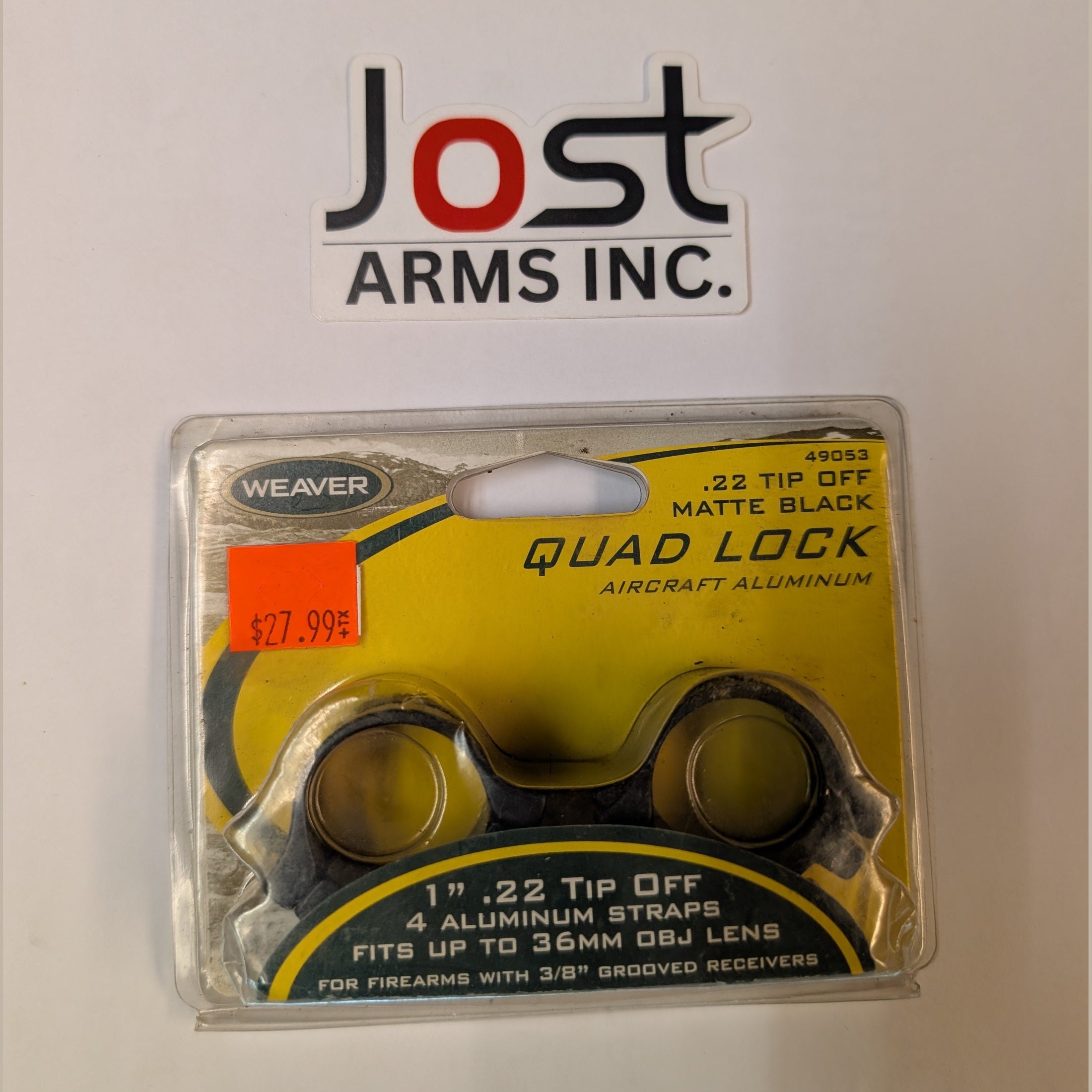 Weaver Quad Lock 1" .22 Tip off - Black
