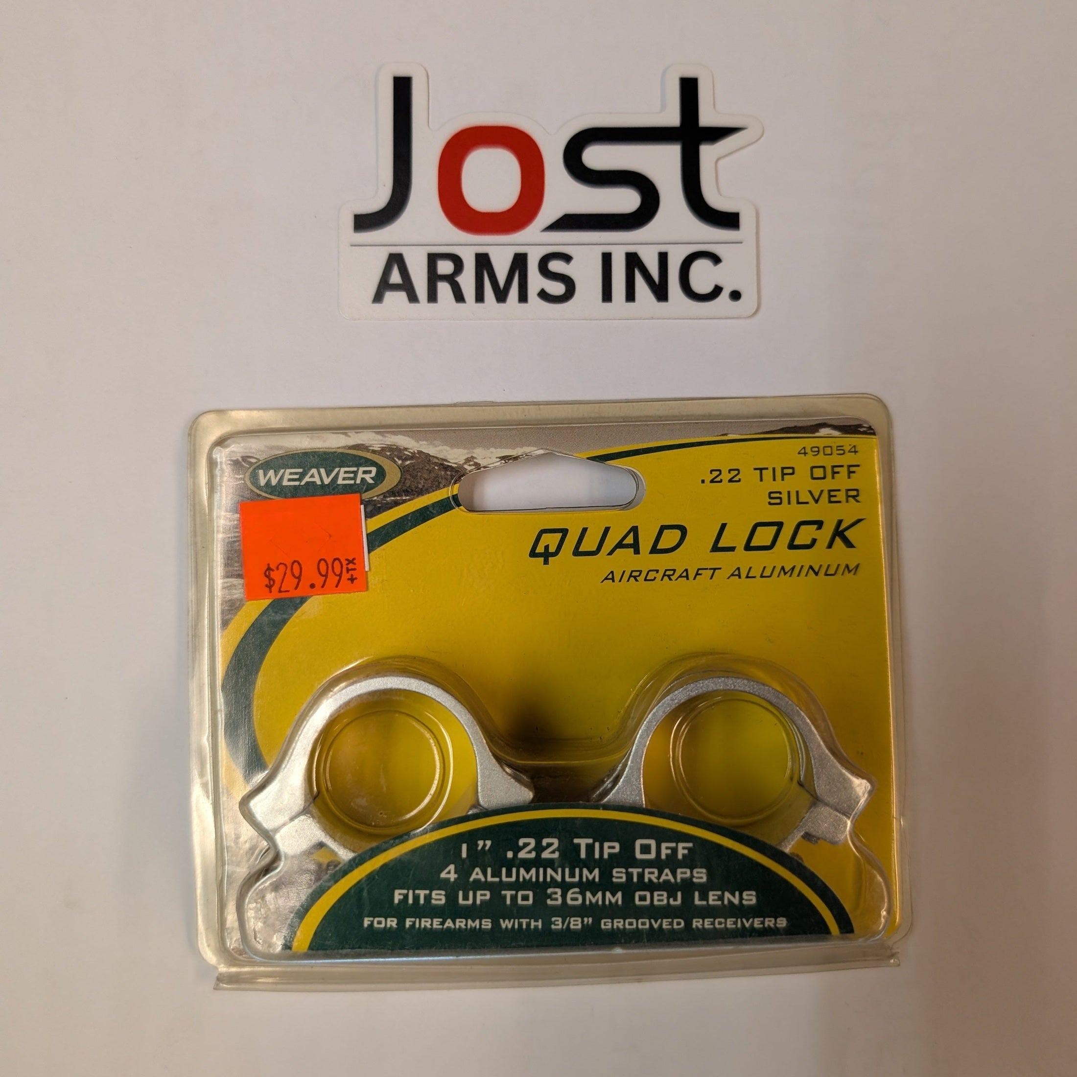 Weaver Quad Lock 1" 22 Tip Off Silver