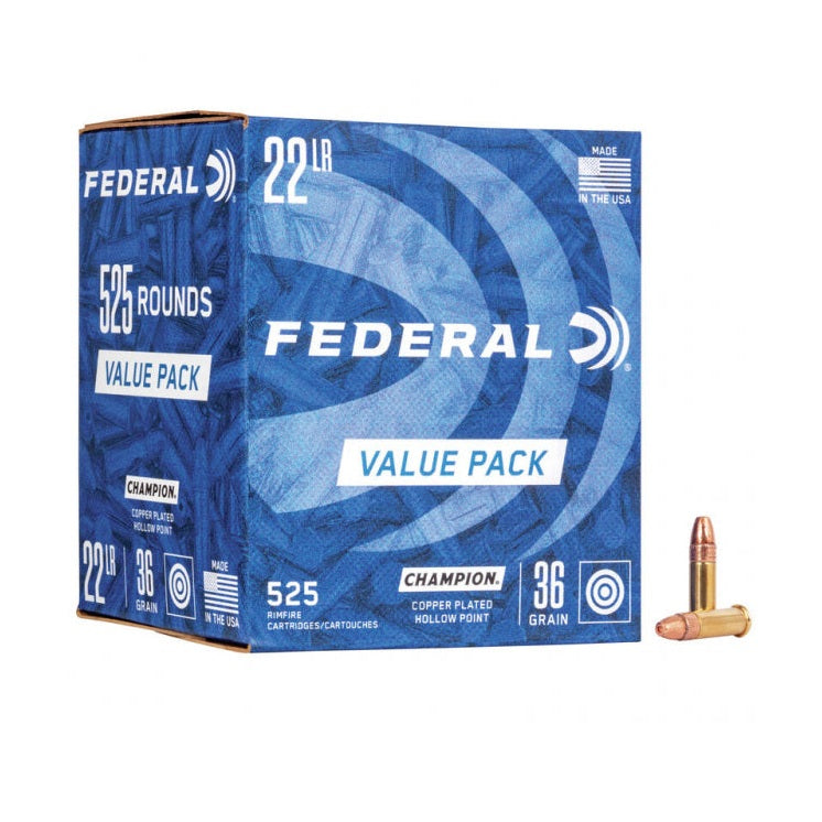 FEDERAL 22 LR 36GR HV 525 RD BULK PACK