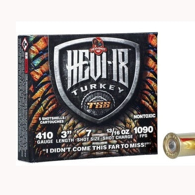HEVI-Shot HEVI 18 TSS Turkey Shotshell 410 Ga, 3'', 13/16 oz, #7 image 0