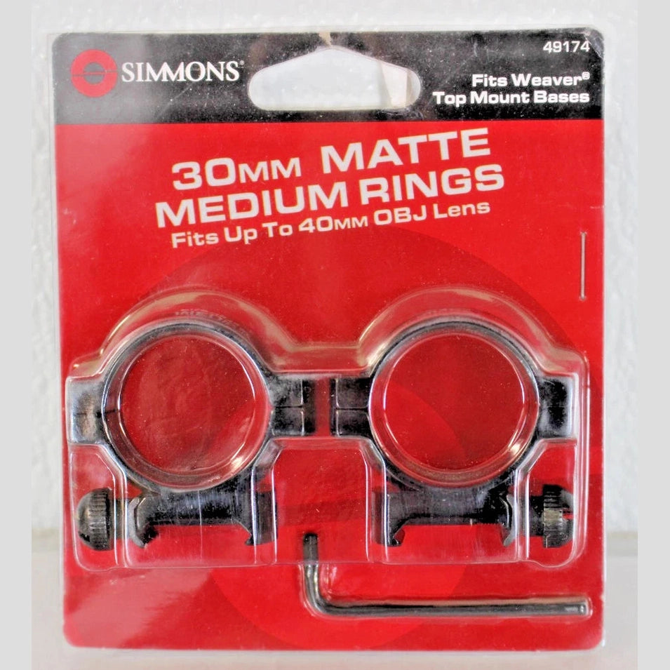 SIMMONS 30mm Matte Med Rings